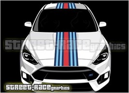 For  Martini OTT002 racing stripes vinyl graphics stickers Fiesta Ka Focus - £52.69 GBP
