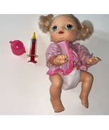 Baby Alive Baby Go Bye Bye Doll Blonde Talking Crawling Blue Eyes 2016 A... - $24.00