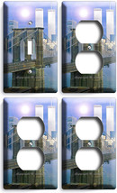 Nyc New York City Brooklyn Bridge Twin Towers Light Switch Plate 3 Outlets Decor - £29.12 GBP