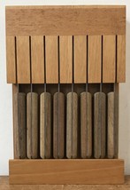 Set Lot 8 Tramontina Stain Free High Carbon Wood Serrated Steak Knives B... - $39.59