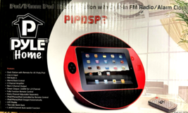 Pyle - PIPDSP2R - iPod/iPhone iPad Touch Screen Dock with FM &amp; Alarm Clock - Red - £39.92 GBP