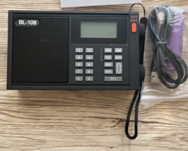 Digital AM FM Radio  Portable LCD Shortwave Radio  1200mAh Black  NEW - £19.94 GBP