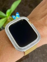 Series 4,5,6,SE Apple Watch Bezel Face Case Gold &amp; Mesh Band Strap 44 mm - £93.72 GBP