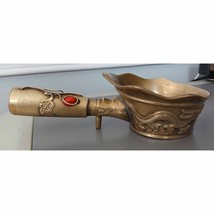 Vintage Brass Chinese Silk Iron or Rice Scope, Decorated with Dragons - £17.54 GBP