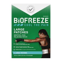 Biofreeze Pain Relief Patches, Knee &amp; Lower Back Pain Relief Patch, Sore... - £12.76 GBP