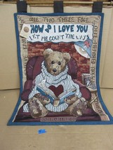  Boyds Bears &amp; Friends Hanging Tapestry How Do I Love You Let Me Count The Ways - £35.81 GBP
