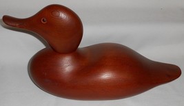 Hand Tooled CALIFORNIA REDWOOD Duck Decoy MADE IN BURLINGAME, CALIFORNA - $59.39