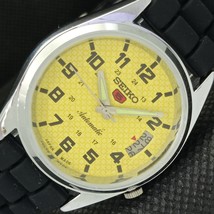 Refurbished Seiko 5 Auto 7009A Japan Mens Yellow Watch + 1 Strap a313006-1 - £27.05 GBP