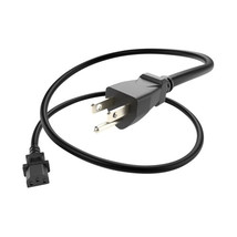 UNC Group PWCD-515PC13-10A-05F-BLK POWER CORD 5-15P TO C13 10AMP BLACK 5FT - $28.29