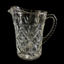 Vintage Small Pressed Cut Glass Pitcher Water Juice Creamer 5” Drip Free Lip - £17.05 GBP