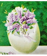 Easter Greeting 1900-10s Postcard Embossed Purple Lilac Egg GMA PCBG6D - $27.32 CAD