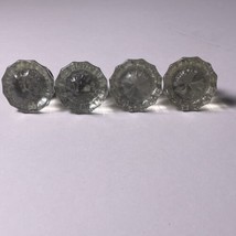Lot of 4 Vintage  12 Point Clear Crystal Glass Door Knobs - £24.86 GBP