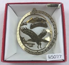 Nations Treasures Childrens Zoo Celebration Square Brass Metal Ornament Souvenir - £11.03 GBP