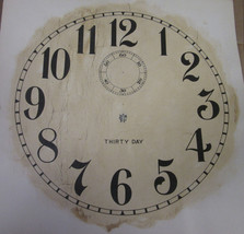 WC 30 Day Paper Clock Dial Arabic Numbers second hand Dial 11&quot; - £8.41 GBP