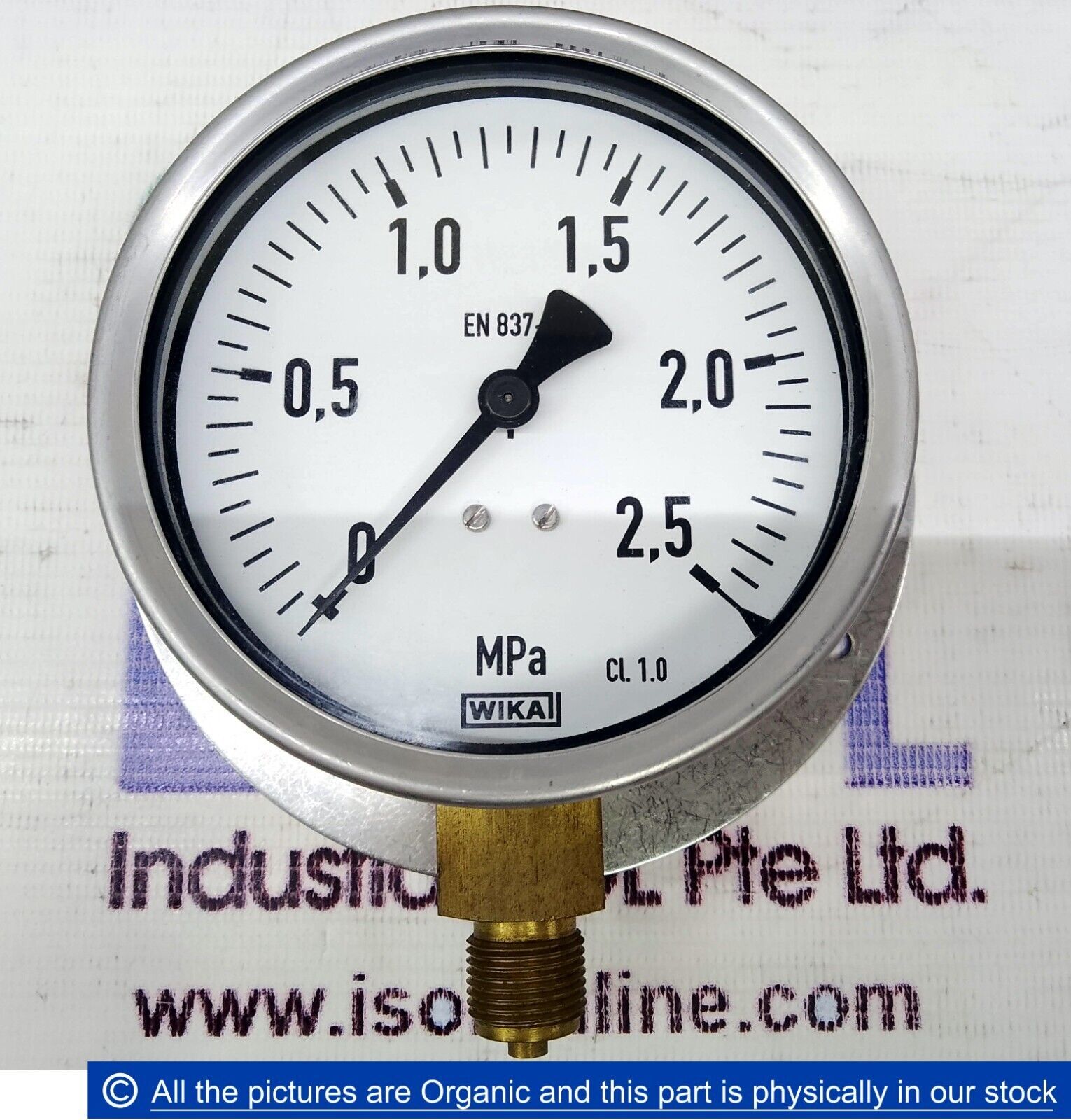 Wika EN 837-1 Air Pressure Gauge 0/2.5 MPa CL.1.0 - $99.00