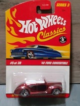 Hot Wheels Classics Series 3 #5 1940 Ford Convertible 2006 Die Cast Body - $9.50