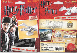 Harry Potter Movies Gringotts Dragon Figure Metal Earth Steel Model Kit MMS443 - $13.54