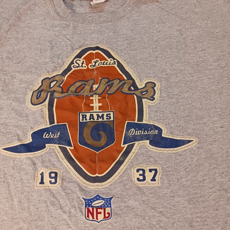 NFL St Louis Rams West Division Men's Gray T-Shirt Long Sleeve Size 2XL Item image 6