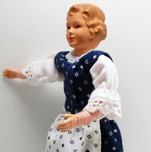 Lady Doll 20 1753 Caco Dirndl in White &amp; Navy Flexible Dollhous Miniatur - £22.94 GBP