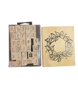 Rare Letters Alphabet Wooden Rubber Stamp Set w/ Extra Designs Total 31 - $33.56 CAD