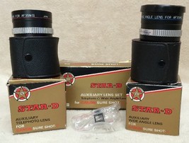 Star D Auxiliary Lens Set Canon Sure Shot II Telephoto Wide Angle AF 35m II - $19.79