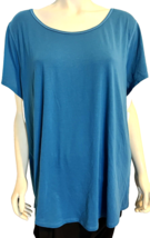 Lucy Blue Short Sleeve Workout Tee Size 3X NWT - $14.24