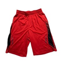 Tek Gear Shorts Boys Large 10/14 Red Basketball Sports Drawstring Elasti... - $12.40