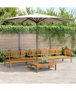 vidaXL Pallet Sofa Set Natural wood Solid Acacia wood Large Modular - $1,530.50 CAD