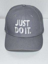 Nike Classic99 6 Panel Snap Back Gray Just Do It Script Hat Cap One Size... - $29.69
