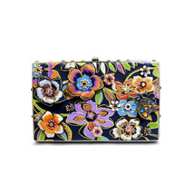 NEW VTG MARY FRANCES Beaded Handbag Floral Embroidered Clutch Crossbody Bag - £191.40 GBP