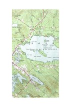 Betsy Drake Lake Wentworth, NH Nautical Map Beach Towel - £47.68 GBP