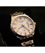 New Stauer men&#39;s stunning True North 3-D white &amp; blue dial quartz wristw... - $69.25