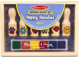 Melissa And Doug Happy Handle Wooden Stamp Set - £12.44 GBP