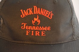Jack Daniels Tennessee Fire Whiskey Baseball Hat Black Adjustable Trucker Mesh - £16.24 GBP