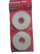 2x Double Sided Tape Heavy Duty Pads Mountain Strong Sticky Tape White Roll - £5.53 GBP