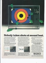 1983 Sony Trinitron TV Print Ad Vintage Electronics 8.5&quot; x 11&quot; - $18.92