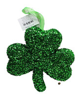 Saint Patrick Glittered Shaped Shamrock Hanging Decor 8 Inches - $15.72