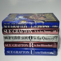 Lot of 5 Sue Grafton L N Q R U HC Books  Kinsey Millhone Mystery ABC Series - £13.38 GBP