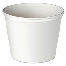 Double Wrapped Paper Bucket, Unwaxed, 53 Oz, White, 50/PACK - £199.79 GBP