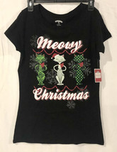 Meowy Christmas Women’s Size S/CH 4-6 Cute Black Holiday T-shirt. New With Tags - £7.83 GBP