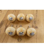 6 Yellow Ceramic Drawer Door Knobs Pulls Handle Cabinet Dresser Hardware... - $19.17 CAD