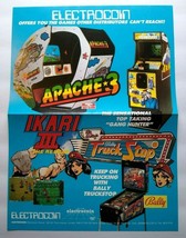 Truck Stop Pinball FLYER Apache 3 Ikari III Arcade Electrocoin Art Print  - $63.18