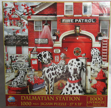 Suns Out Dalmatian Station 1000 Piece Jigsaw Puzzle Lori Schory Firestation Dogs - £29.47 GBP
