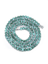 Blue Topaz Tennis Necklace Round Swiss Topaz Necklace Chain 925 Silver Chain - £257.24 GBP+