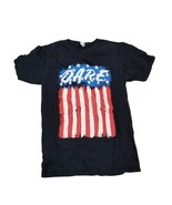 Vintage 90s D.A.R.E. DARE Program Drug Education USA Flag Black Sz Small - $19.25