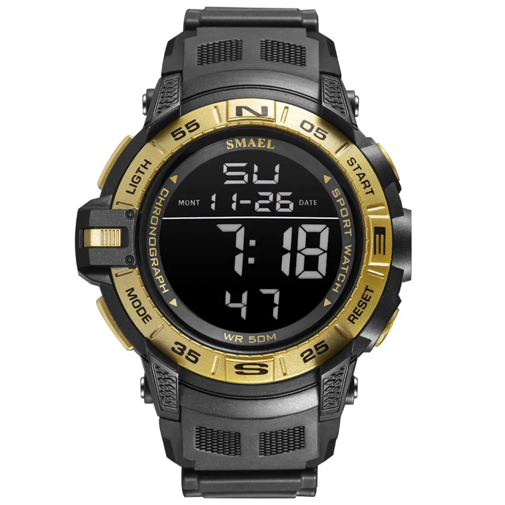  SMAEL Top   Men Watch Digital Waterproof  Wrist Watch LED   Date   Masculino - £47.67 GBP