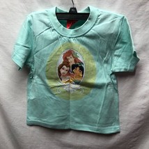 Disney Girls Sz S Mint Green Tshirt T Shirt Three Princesses Short Sleeve - £6.98 GBP