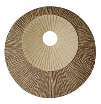 19" X 19" X 2.5" Brown Round Double Layer Ribbed  Wall Plaque - $3,766.31 MXN