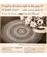 1957 Coats &amp; Clark&#39;s Summer Frost Advertisement Crafts Sewing Patterns D... - $454.76 MXN