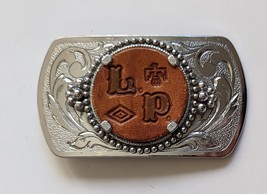 L. P. Indian Symbols Thunderbird Medicine Man&#39;s Eye Leather/Plated Belt ... - £15.94 GBP
